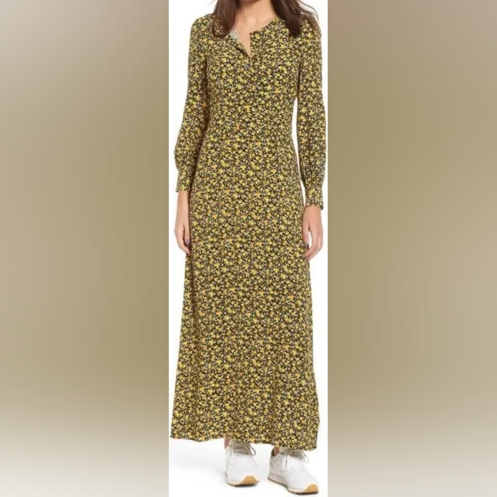 Calvin Klein Jeans Ditsy Floral Print Prairie Dress, M, $160